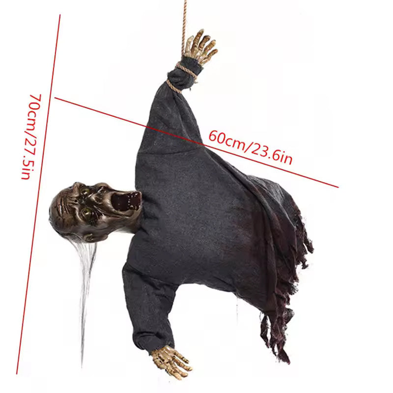 Animated Hanging Witch Ghost – LED Eyes & Sound Halloween Prop