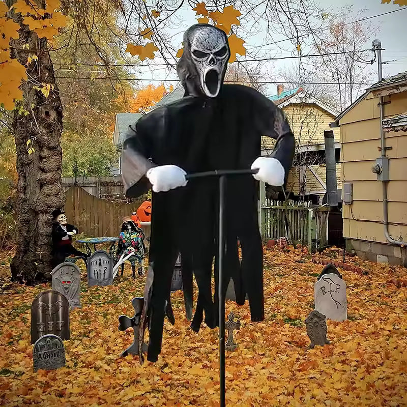 Halloween Scary Ghost Scarecrow – Outdoor Yard Decor & Bird Repeller
