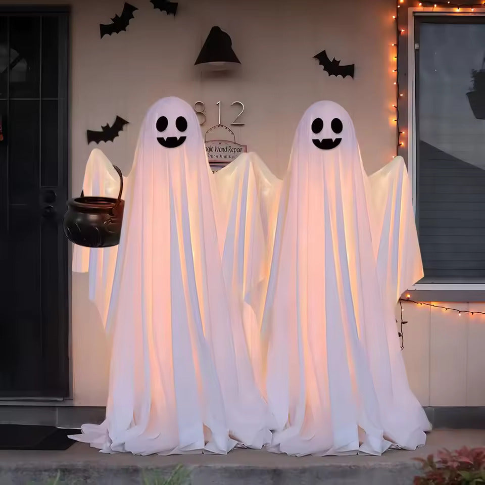 Light-Up Standing Ghosts – Halloween Outdoor Decoration 64 inch