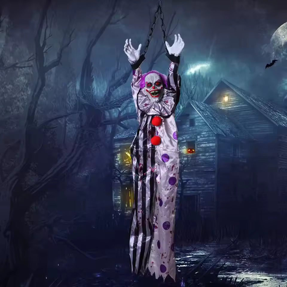 Halloween Hanging Clown Ghost with Voice Activation