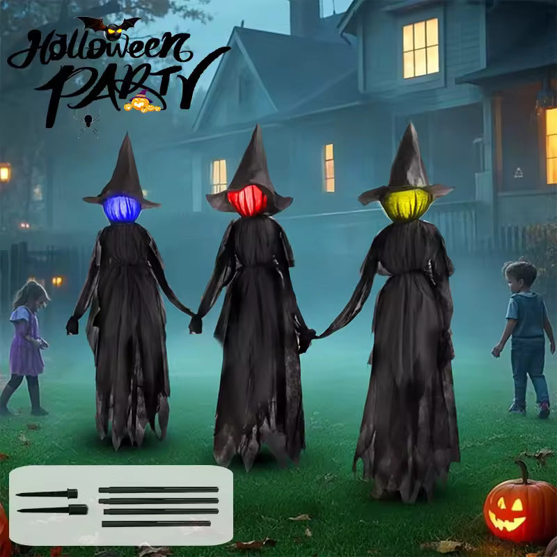 Halloween Light-Up Witches Trio