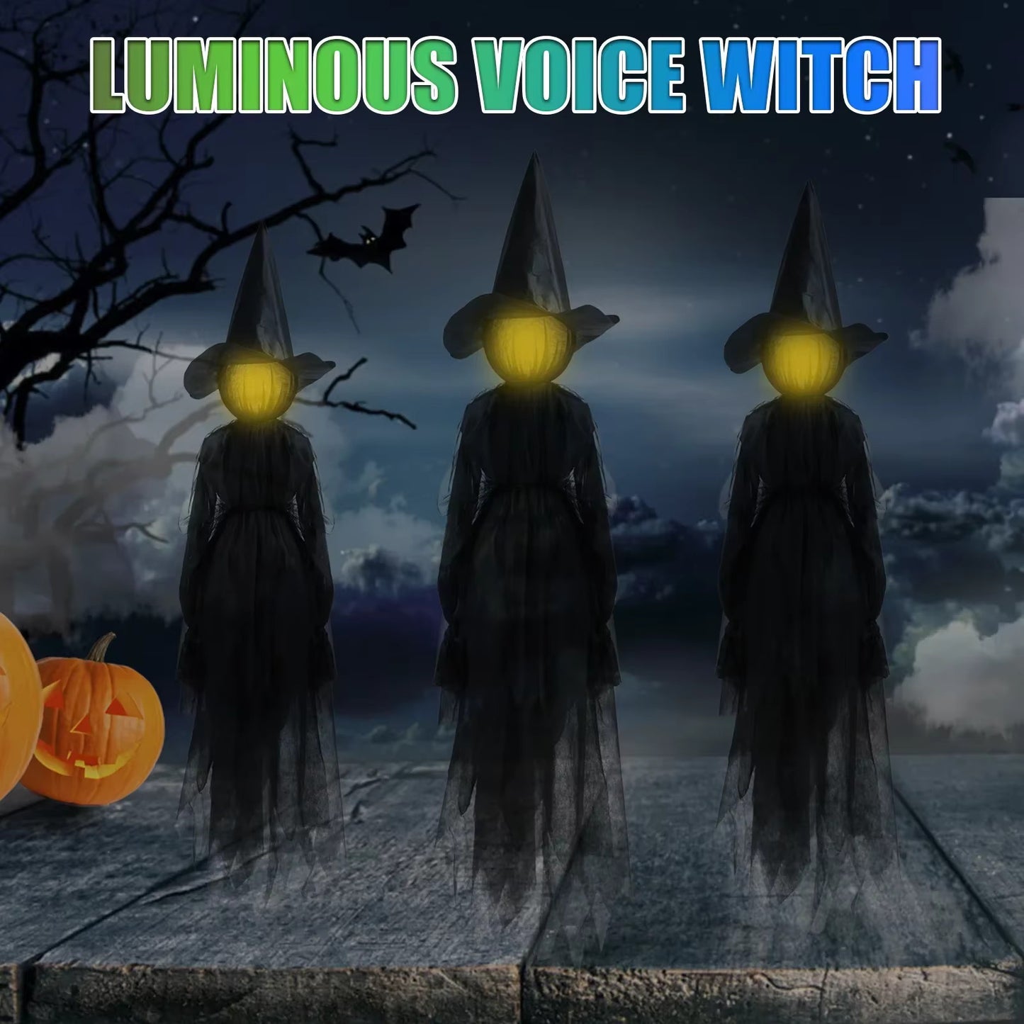 Halloween Light-Up Witches Trio