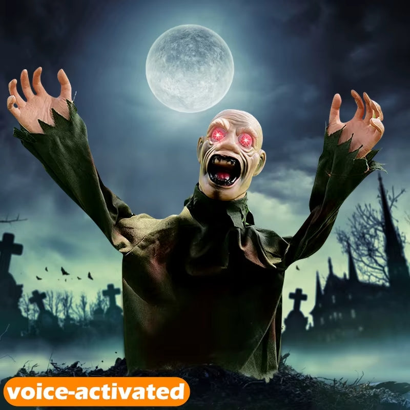 Halloween Scary Doll Ghost – Voice-Activated Garden Decoration
