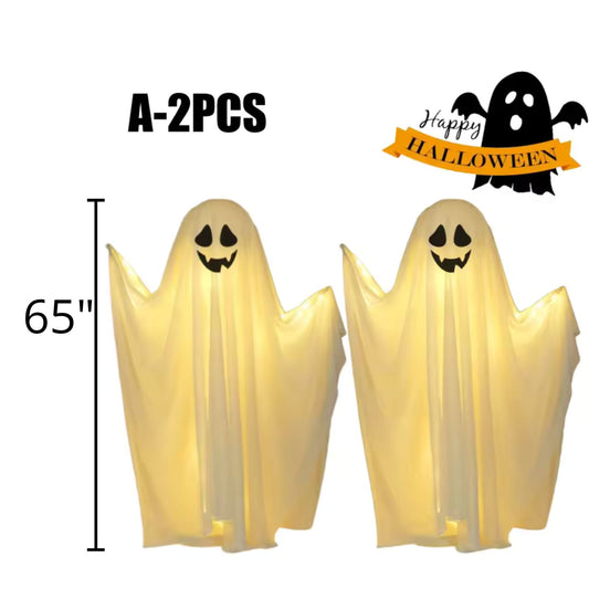 Light-Up Standing Ghosts – Halloween Outdoor Decoration 64 inch