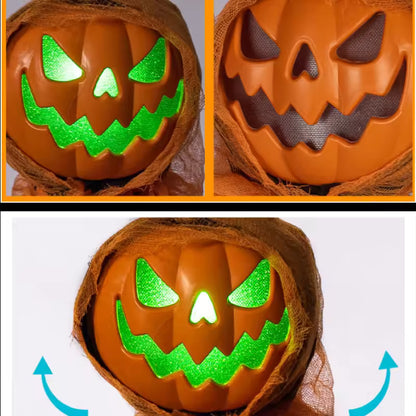 Hanging Pumpkin Head – Light-Up & Sound Halloween Decoratio