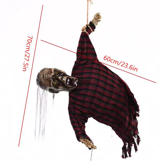 Animated Hanging Witch Ghost – LED Eyes & Sound Halloween Prop